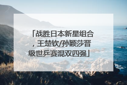 战胜日本新星组合，王楚钦/孙颖莎晋级世乒赛混双四强