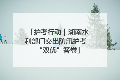 护考行动｜湖南水利部门交出防汛护考“双优”答卷
