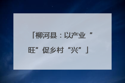 柳河县：以产业“旺”促乡村“兴”