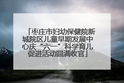 枣庄市妇幼保健院新城院区儿童早期发展中心庆“六一”科学育儿促进活动圆满收官