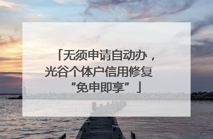无须申请自动办，光谷个体户信用修复“免申即享”