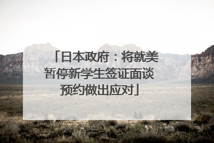 日本政府：将就美暂停新学生签证面谈预约做出应对