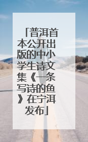 普洱首本公开出版的中小学生诗文集《一条写诗的鱼》在宁洱发布