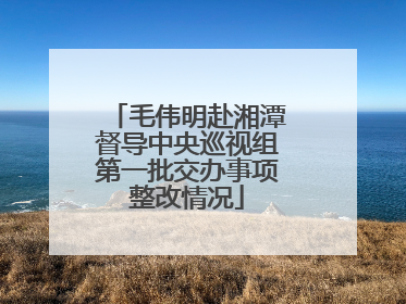 毛伟明赴湘潭督导中央巡视组第一批交办事项整改情况