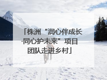 株洲“润心伴成长·同心护未来”项目团队走进乡村