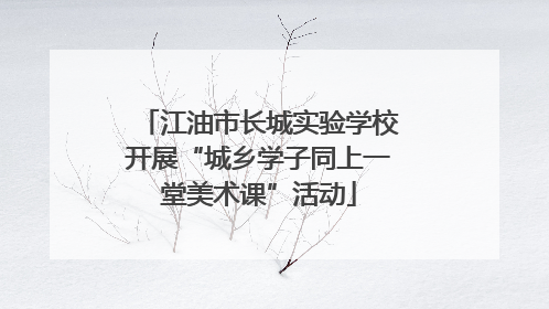 江油市长城实验学校开展“城乡学子同上一堂美术课”活动