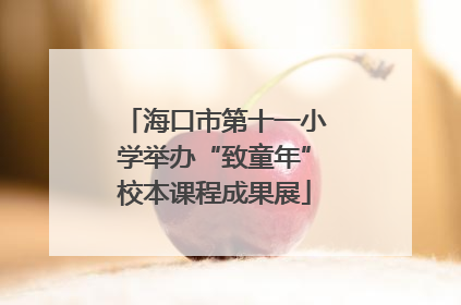 海口市第十一小学举办“致童年”校本课程成果展