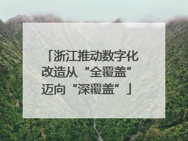 浙江推动数字化改造从“全覆盖”迈向“深覆盖”