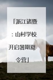浙江诸暨：山村学校开启暑期夏令营
