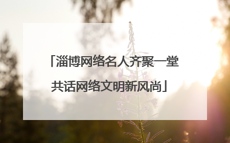 淄博网络名人齐聚一堂 共话网络文明新风尚