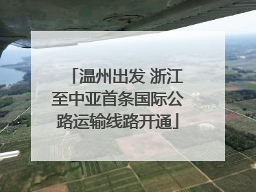 温州出发 浙江至中亚首条国际公路运输线路开通