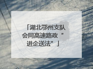 湖北鄂州支队会同高速路政“进企送法”