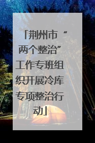荆州市“两个整治”工作专班组织开展冷库专项整治行动