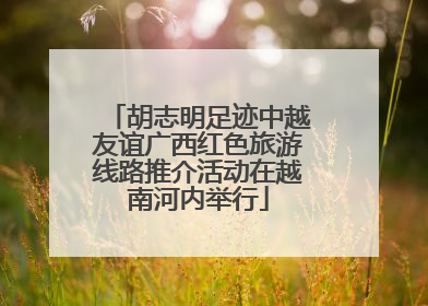 胡志明足迹中越友谊广西红色旅游线路推介活动在越南河内举行