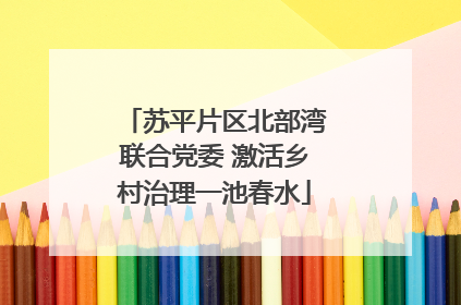 苏平片区北部湾联合党委 激活乡村治理一池春水