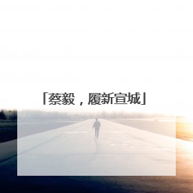 蔡毅，履新宣城