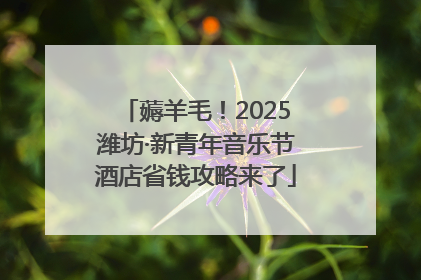 薅羊毛！2025潍坊·新青年音乐节酒店省钱攻略来了