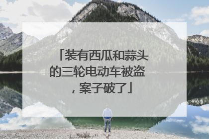 装有西瓜和蒜头的三轮电动车被盗，案子破了