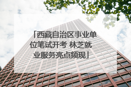 西藏自治区事业单位笔试开考 林芝就业服务亮点频现