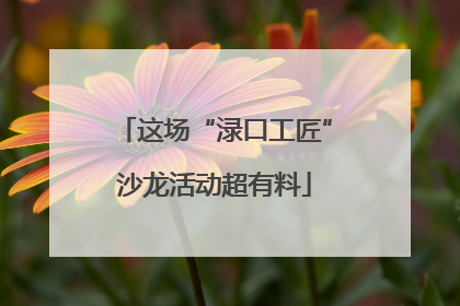 这场“渌口工匠”沙龙活动超有料