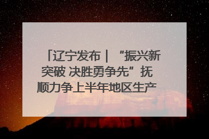 辽宁发布｜“振兴新突破 决胜勇争先”抚顺力争上半年地区生产总值增长7%左右