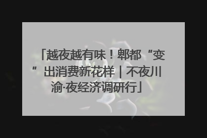 越夜越有味！郫都“变”出消费新花样｜不夜川渝·夜经济调研行