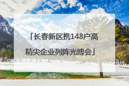 长春新区携148户高精尖企业列阵光博会