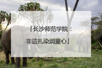 长沙师范学院：非遗扎染润童心