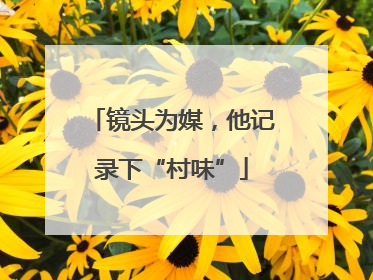 镜头为媒，他记录下“村味”