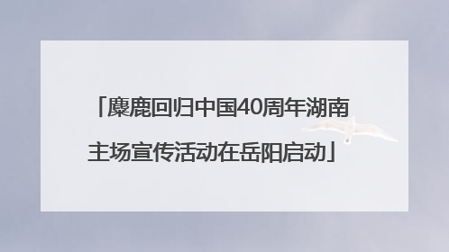 麋鹿回归中国40周年湖南主场宣传活动在岳阳启动
