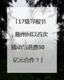 17载寻根节，随州何以首次撬动与港澳30亿元合作？