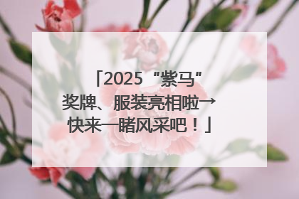 2025“紫马”奖牌、服装亮相啦→快来一睹风采吧！