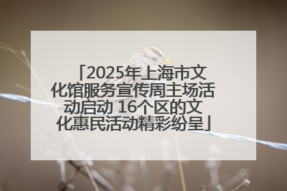 2025年上海市文化馆服务宣传周主场活动启动 16个区的文化惠民活动精彩纷呈