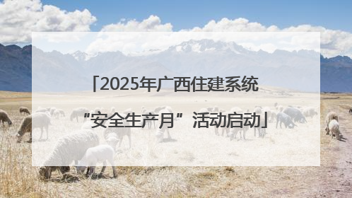 2025年广西住建系统“安全生产月”活动启动