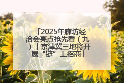 2025年廊坊经洽会亮点抢先看（九）丨京津冀三地将开展“链”上招商
