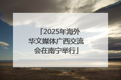2025年海外华文媒体广西交流会在南宁举行