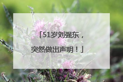 51岁刘强东，突然做出声明！